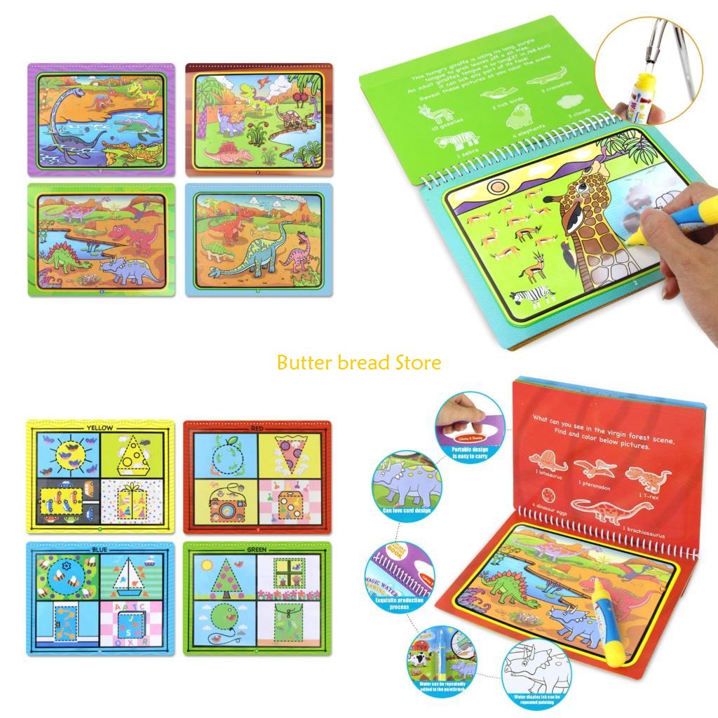 Reusable Water Magic Coloring Book - Sách vẽ nước thuật tái sử