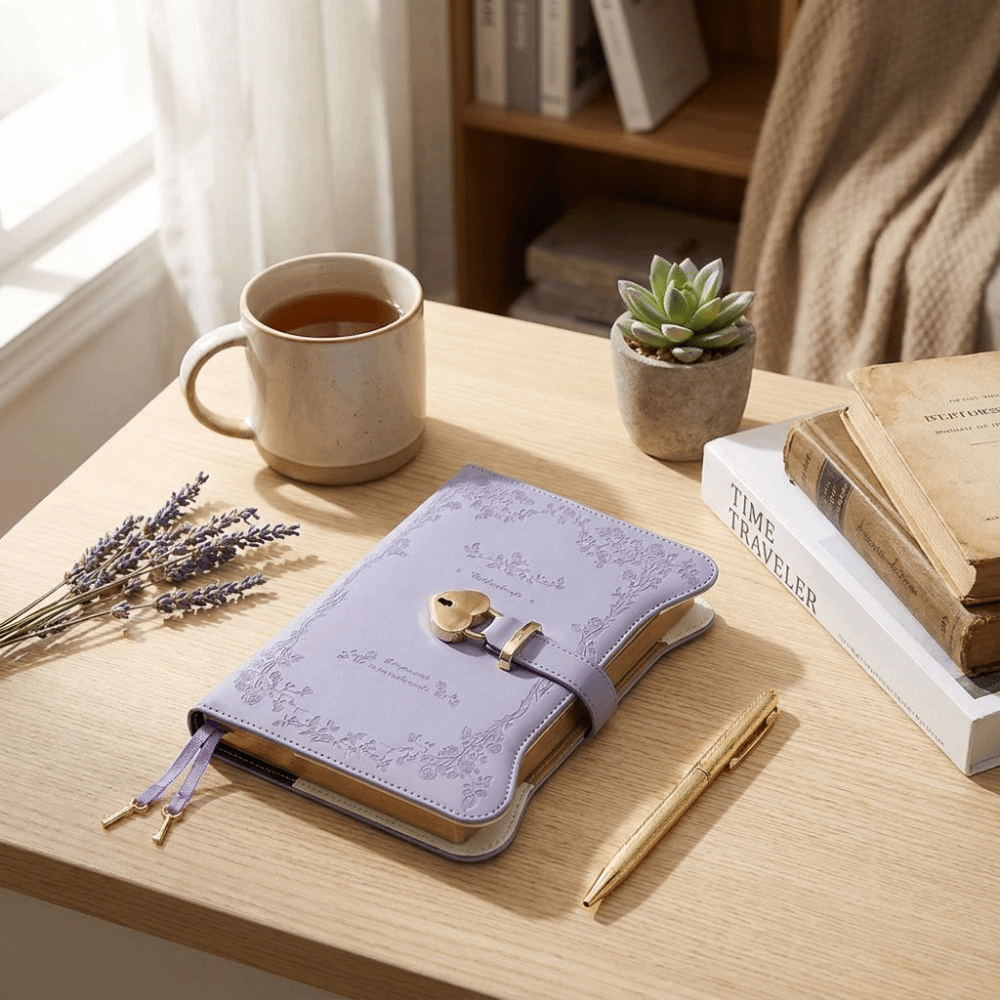 Privacy B6 Love Lock Keys Note - đánh giá và giá Vintage Leather Journal Notebook