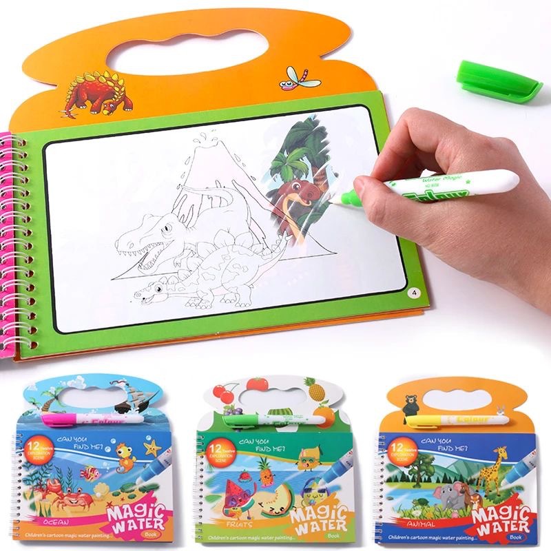 Children's Magic Water Paintin - đánh giá và giá Reusable Water Magic Coloring Book