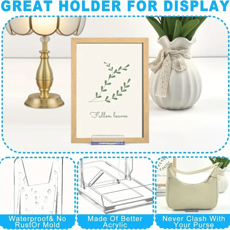 5/12pcs Clear Acrylic Display  - đánh giá và giá Clear Acrylic Book Stand Holder
