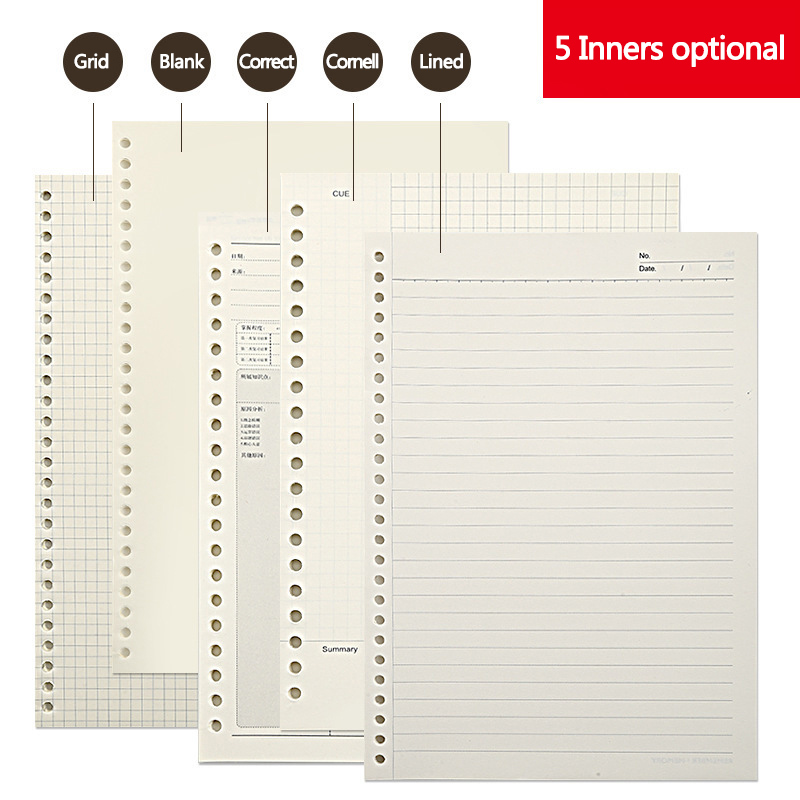A5 B5 Line Grid 20Holes Loose- - đánh giá và giá A5 Spiral Dotted Grid Notebook