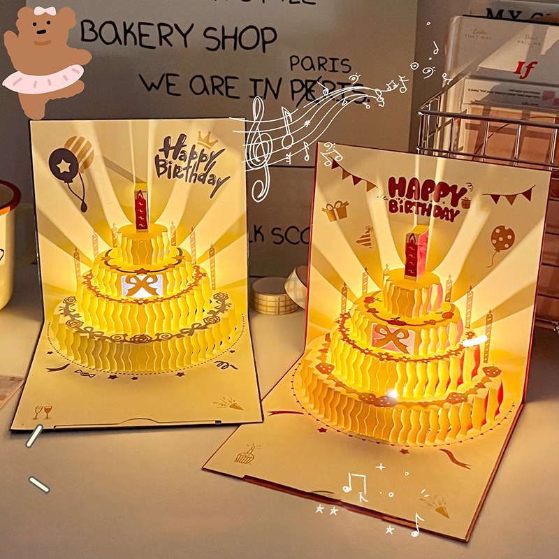3D Music Light Birthday Card C - đánh giá và giá Blank Sheet Music Notebook