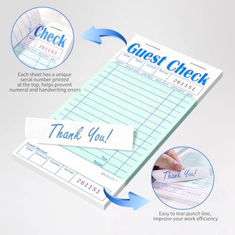 5 Pack Guest Check Books, Serv - đánh giá và giá Books