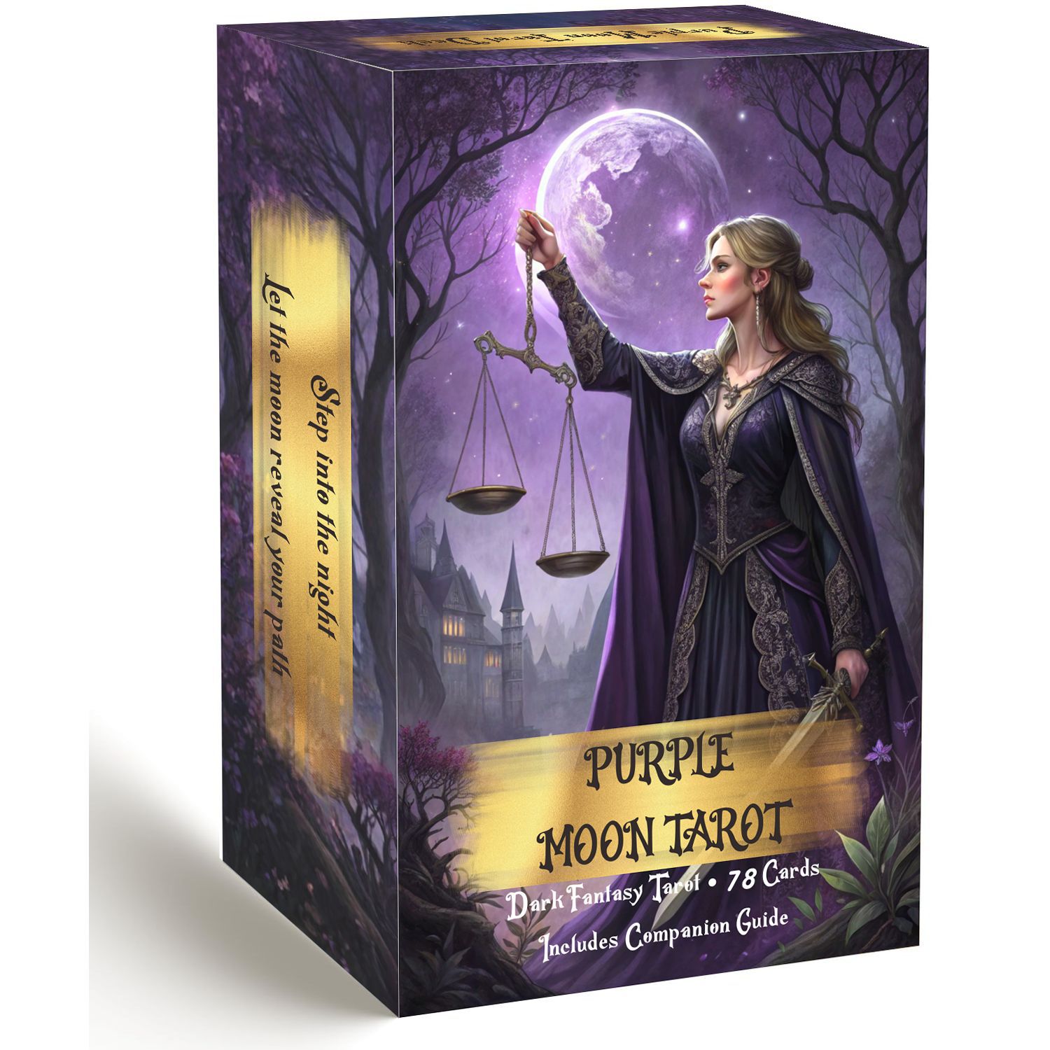 Purple Moon Tarot Cards Deck w - đánh giá và giá Tarot Deck With Guidebook