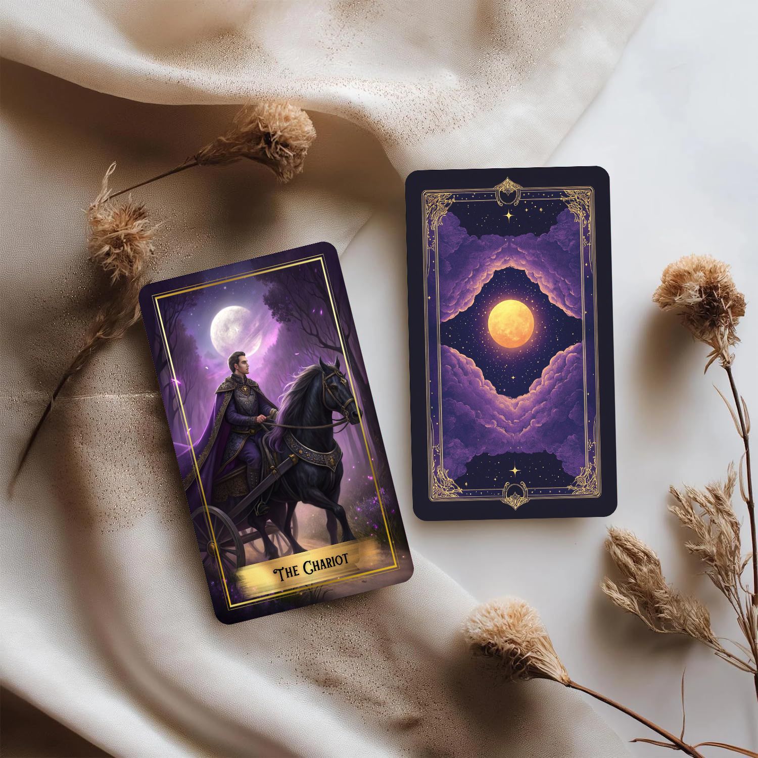 Purple Moon Tarot Cards Deck w - đánh giá và giá Tarot Deck With Guidebook
