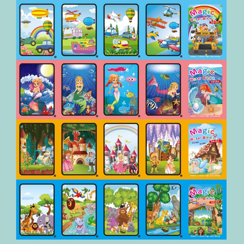 Children's Magic Water Drawing - đánh giá và giá Reusable Water Magic Coloring Book
